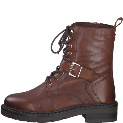 Marco tozzi Cognac boots flat boots biker boots flat boots