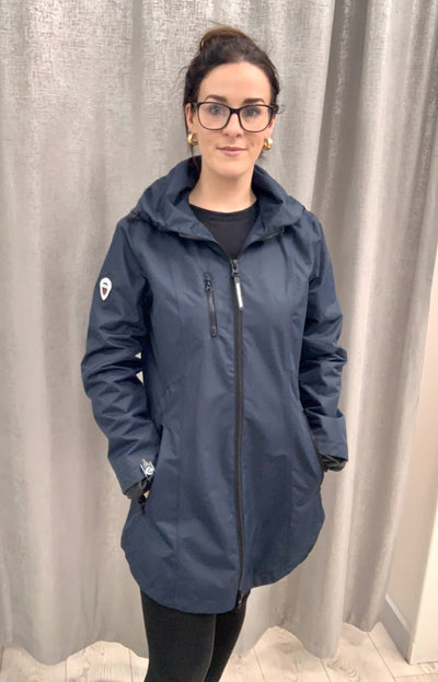 Normann women's rain jacket waterproof windproof detachable hood