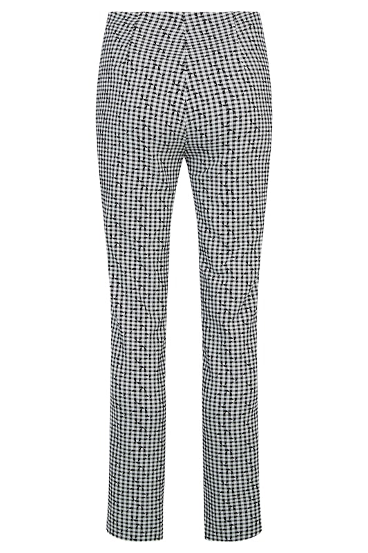Robell women's trousers black and white Mimi 75 cm