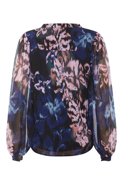 Rue de Femme women's corsa style chiffon blouse shirt