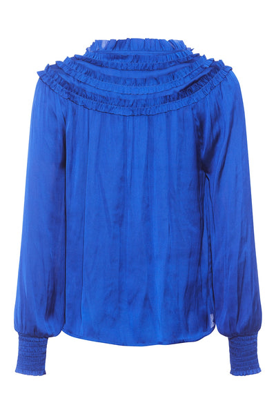 Rue de Femme women's royal blue blouse top