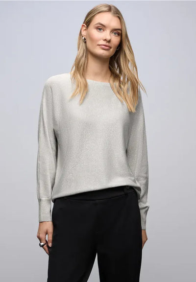 street one glittering grey sweater