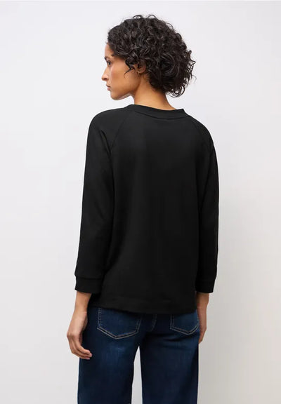 Street One top with leopard print stripes