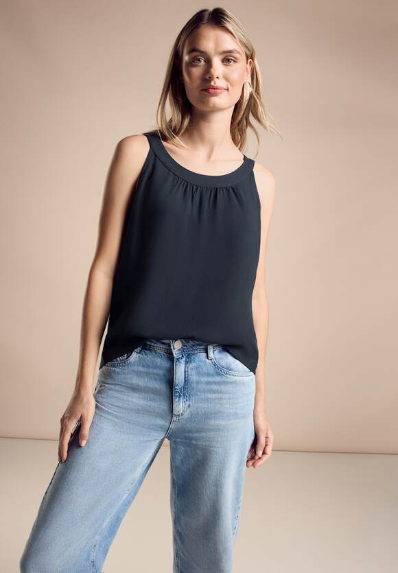 Street One women's Gathered Round Neck Top