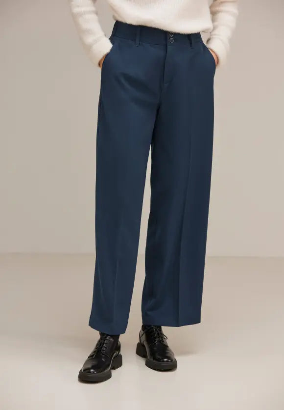 Street One women's straight leg twill casual fit pants trousers