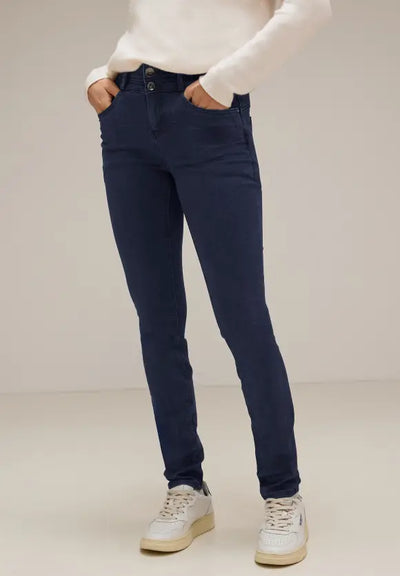 Street One women's slim fit jeans style york in deep indigo 