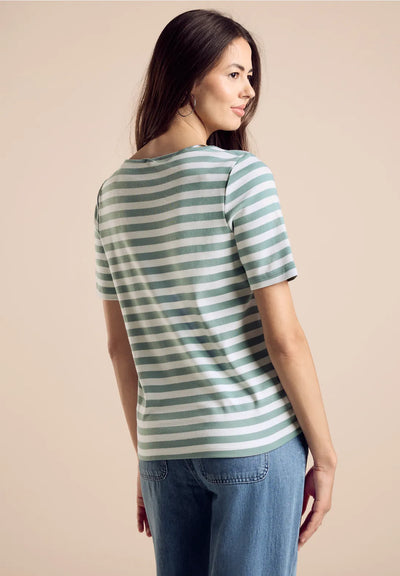 street one womens top t-shirt stripe