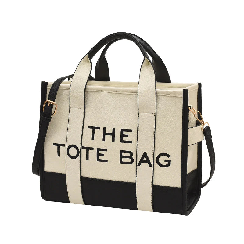The tote women's black and white bag