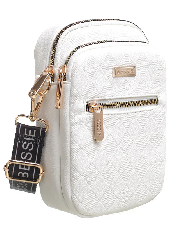 White bessie crossbody bag