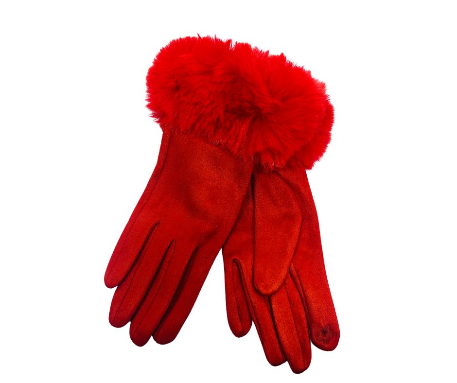 Women's faux fur gloves