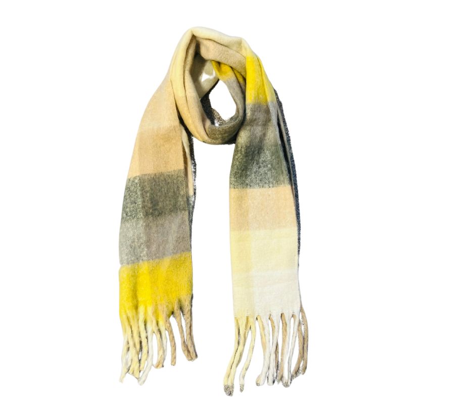 Women's multicolour long winter scarf