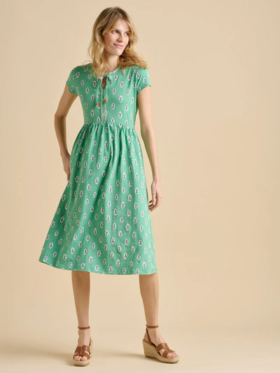 Brakebrun Woodblock Floral Dress