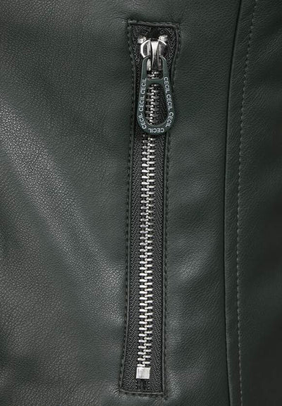 cecil Women's khaki biker jacket zip pockets