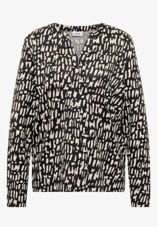 CECIL Printed top in a tunic style