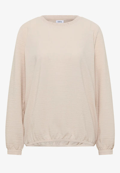CECIL Blouse with smock neckline