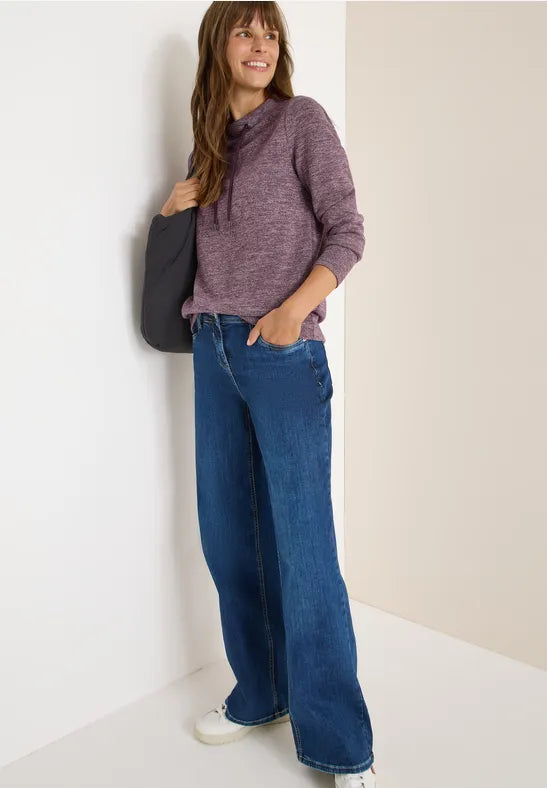Cecil Melange Funnel neck top