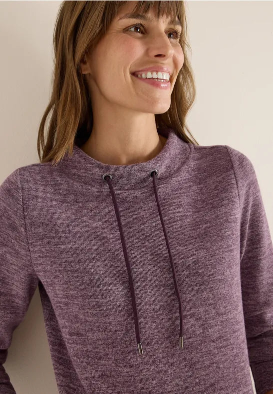 Cecil Melange Funnel neck top