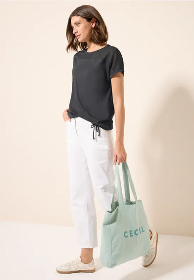 CECIL T-shirt with mesh detail