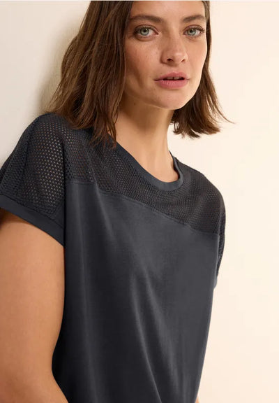 CECIL T-shirt with mesh detail