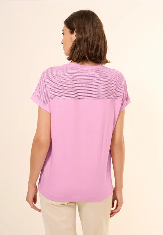 CECIL T-shirt with mesh detail