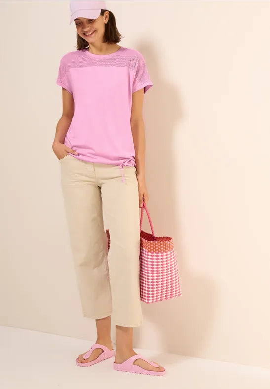 CECIL T-shirt with mesh detail