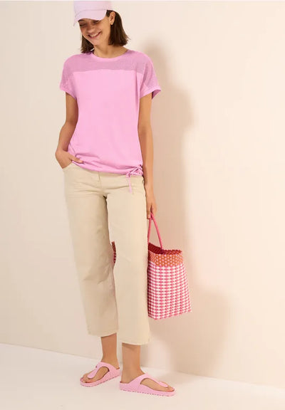 CECIL T-shirt with mesh detail