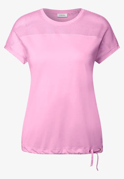 CECIL T-shirt with mesh detail