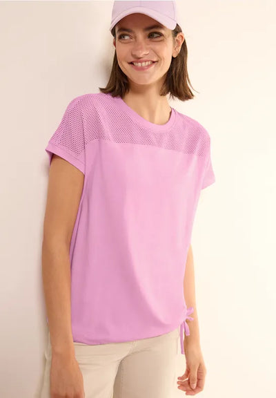 CECIL T-shirt with mesh detail