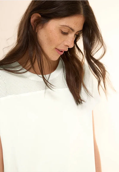 CECIL T-shirt with mesh detail