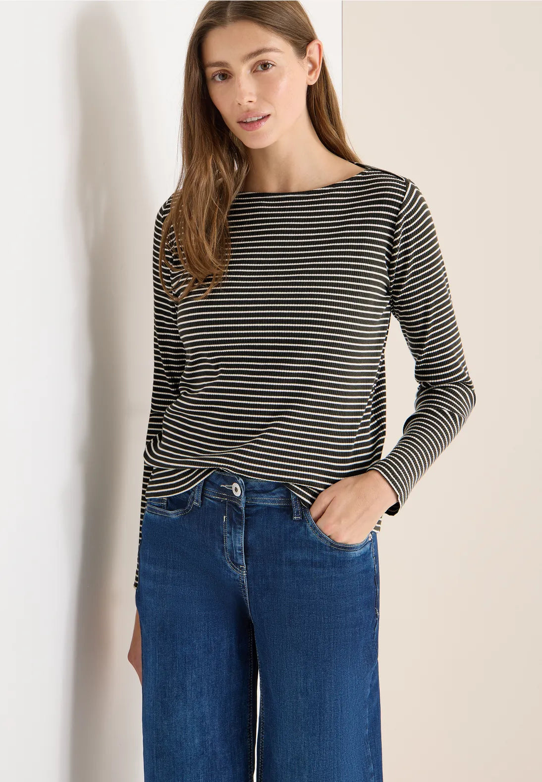 CECIL Striped long-sleeved shirt