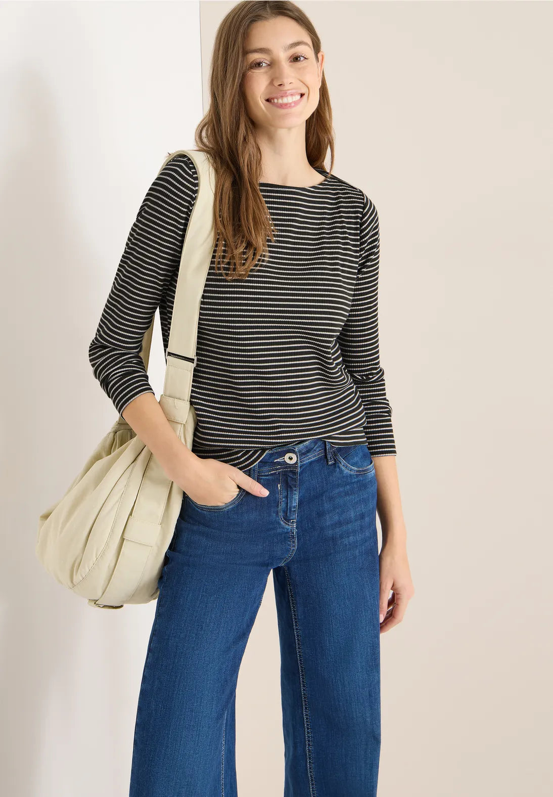 CECIL Striped long-sleeved shirt