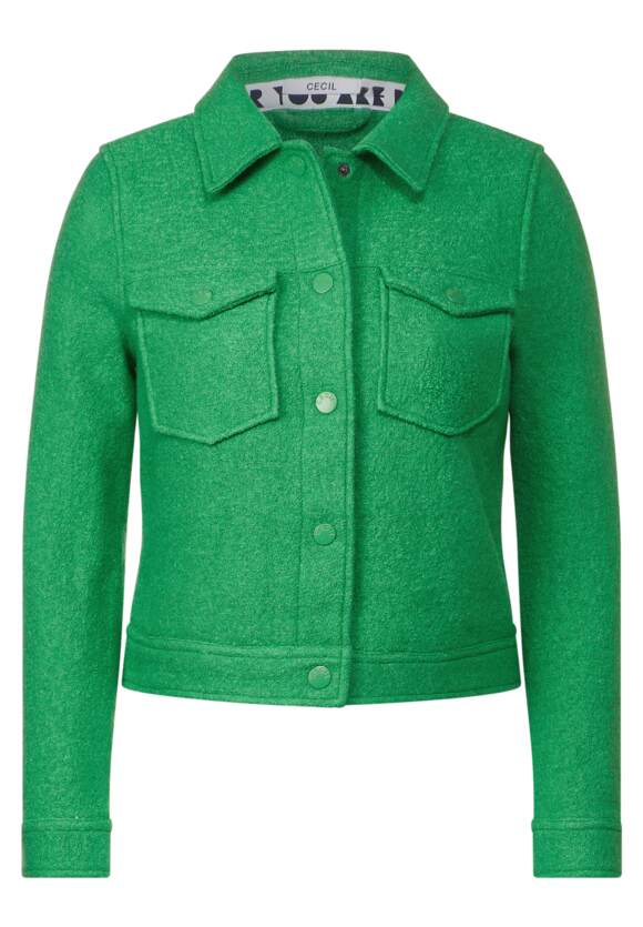 Cecil women's green wool shirt jacket 