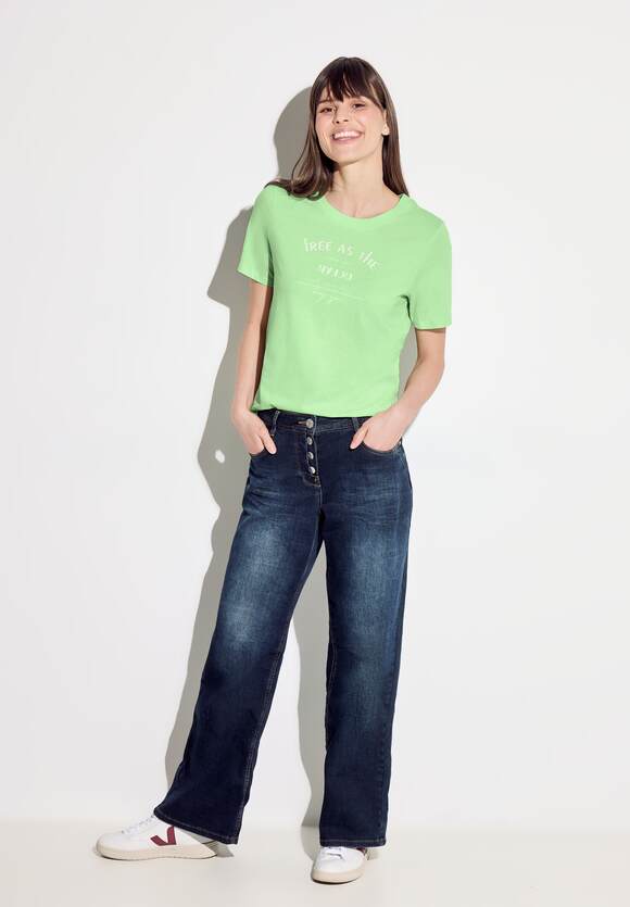 Cecil Women's Wording T-shirt lime