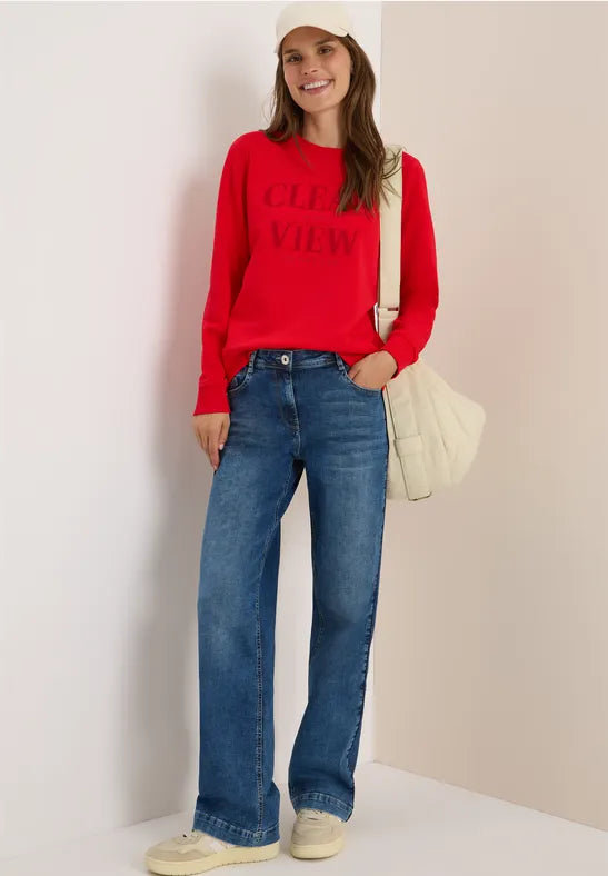 cecil women jumper pullover red