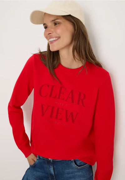 cecil women jumper pullover red