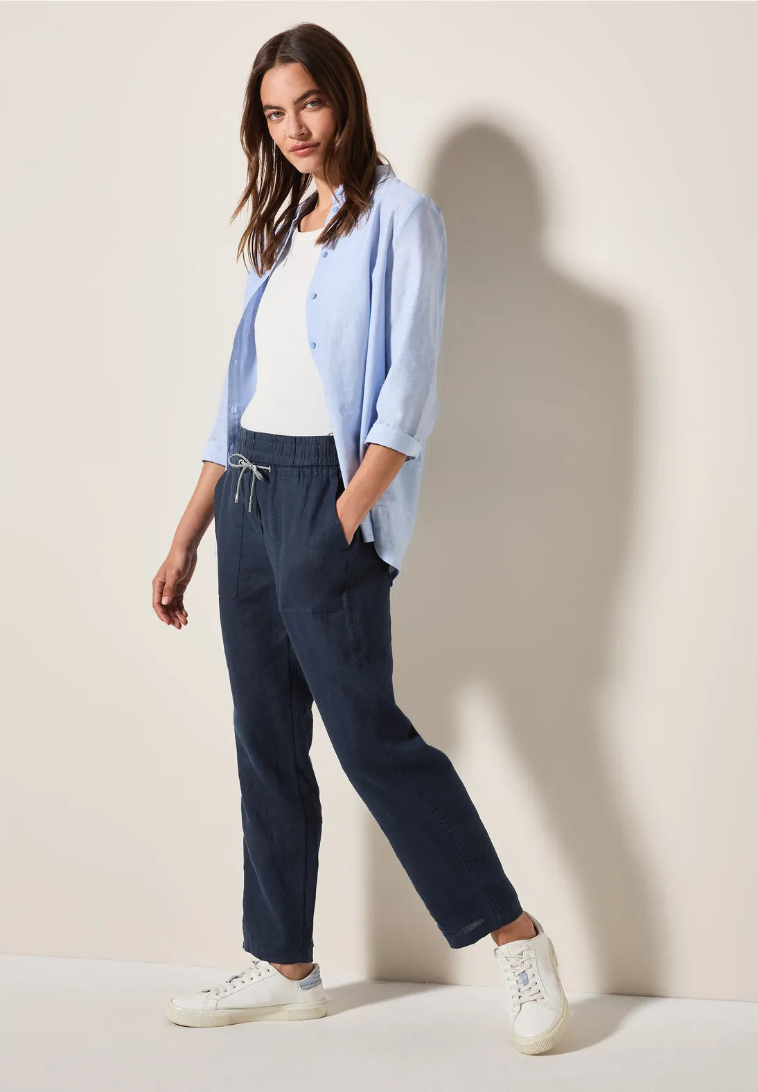 CECI Casual fit linen trousers