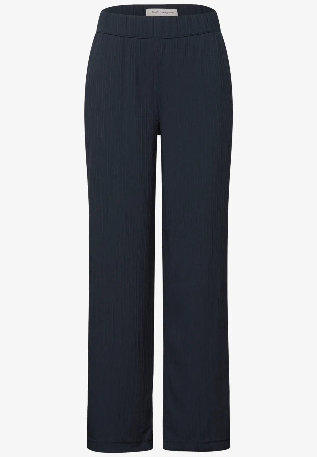 Navy blue pants on a white background