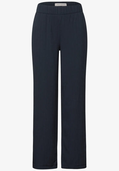 Navy blue pants on a white background