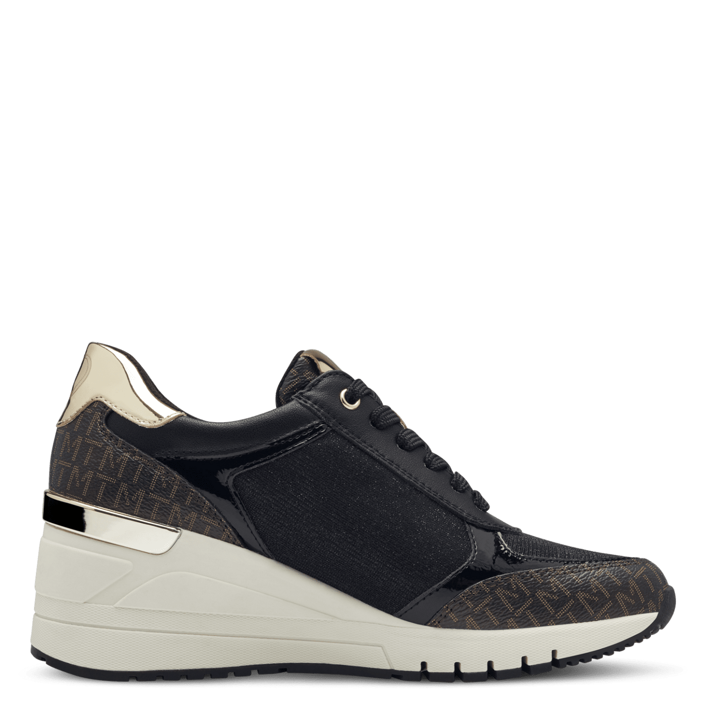 marco tozzi black women's runners