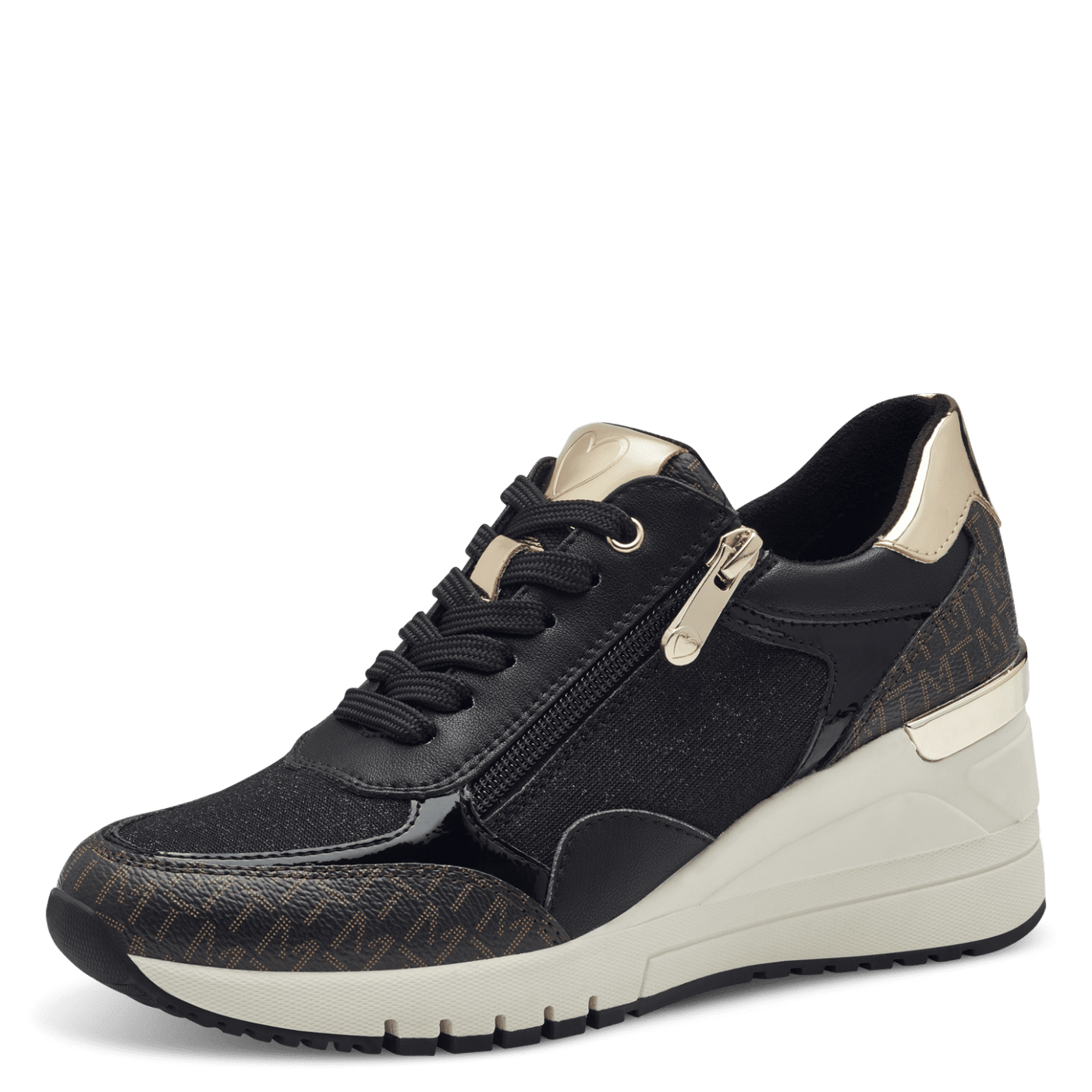 marco tozzi black women's runners