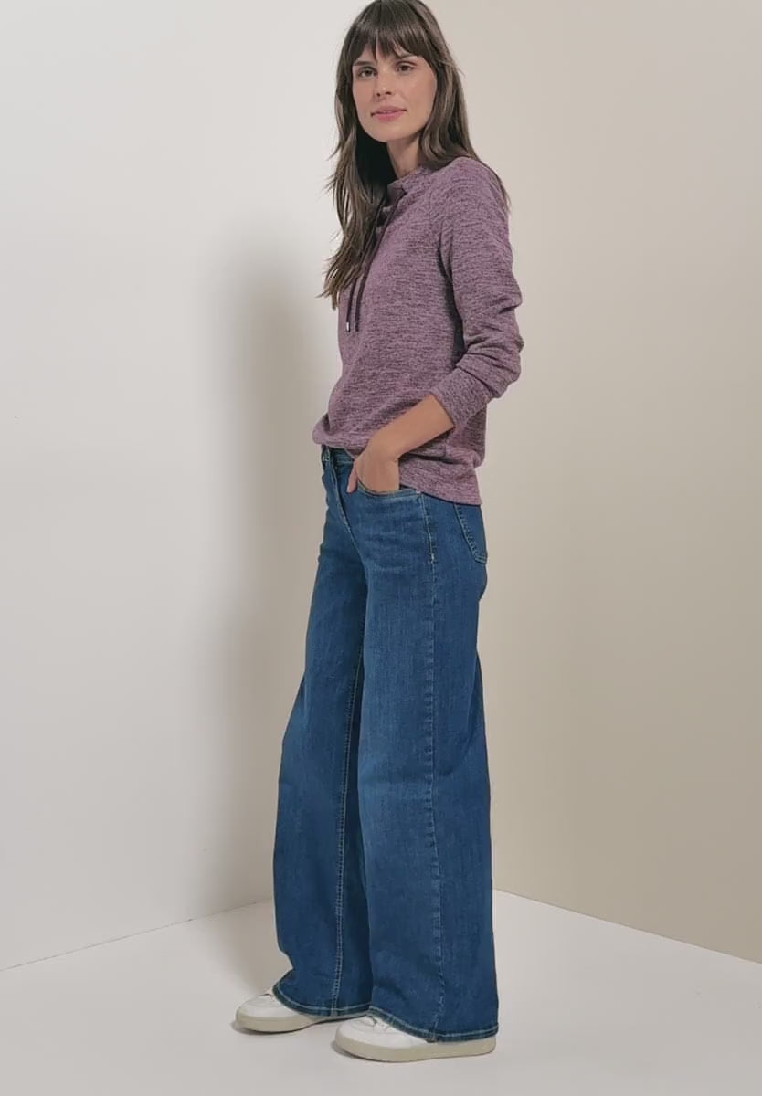 Cecil Melange Funnel neck top