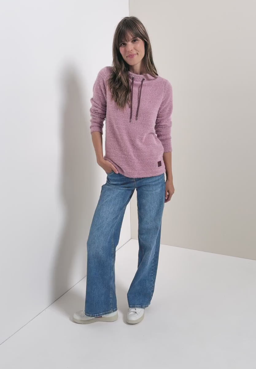 CECIL Feather yarn top