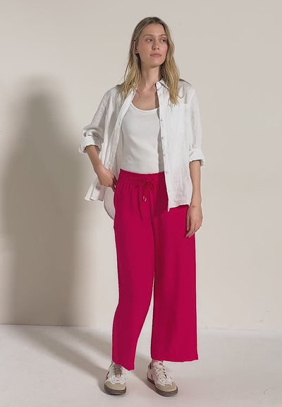 CECIL 7/8 twill trousers with structure
