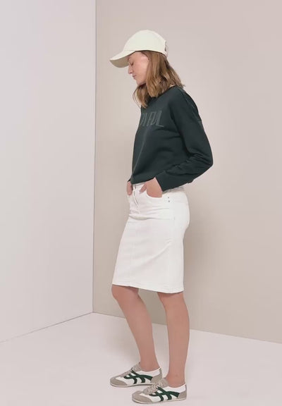 CECIL Denim Skirt Ecru