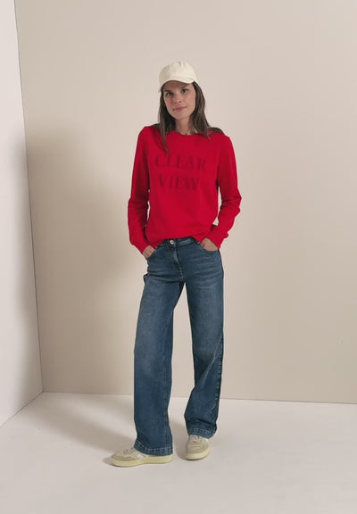 cecil women jumper pullover red