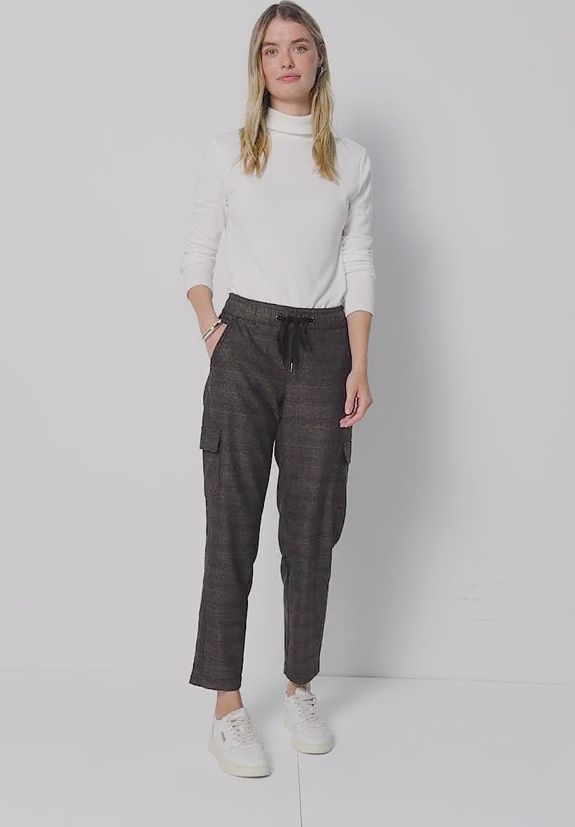 Street One Check Cargo Pants
