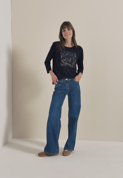 CECIL top with gemstones