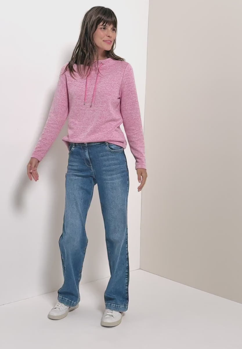 Cecil Melange Funnel neck top