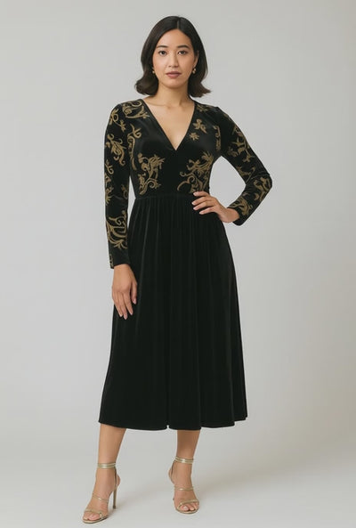 Diana midi velvet dress