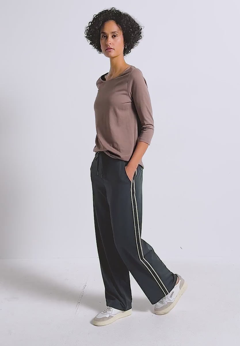 Street One Pants with Stripes- 30 inch leg